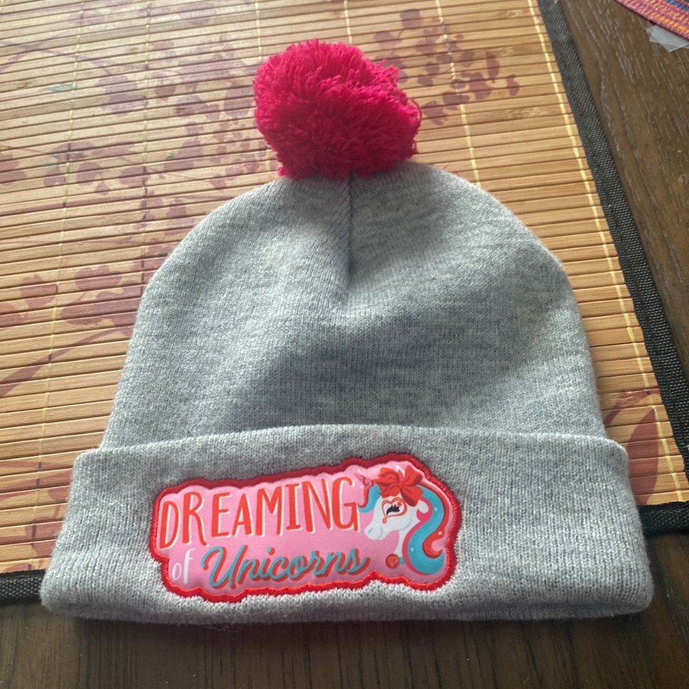 JoJo pom-pom beanie winter hat